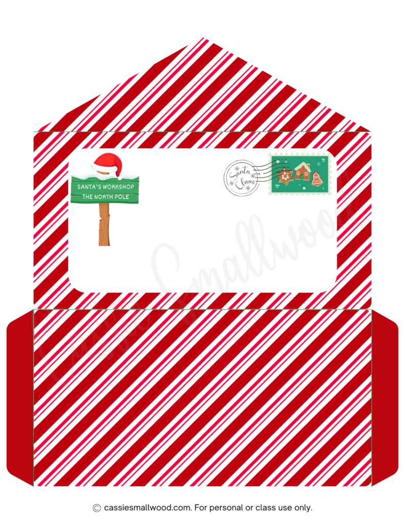 cute santa envelopes (free printable) - cassie smallwood